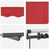 vidaXL Einziehbare Markise Rot 450 x 300 cm Stoff