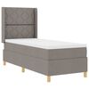 vidaXL Boxspringbett mit Matratze mit Kopfteil Taupe 80 x 200 cm Stoff
