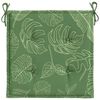 vidaXL Stuhlkissen 2 Stk. Blattmuster 40x40x4 cm Stoff