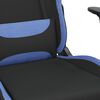 vidaXL Gaming-Stuhl mit Massage & Fu&szlig;st&uuml;tze Schwarz und Blau Stoff