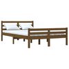 vidaXL Massivholzbett Honigbraun 140x190 cm