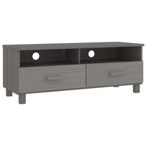 vidaXL TV-Schrank HAMAR Hellgrau 106x40x40 cm Massivholz Kiefer