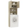 vidaXL Waschmaschinenschrank Sonoma-Eiche 64x25,5x190 cm Holzwerkstoff