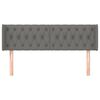 vidaXL Kopfteil mit Ohren Dunkelgrau 163x16x78/88 cm Stoff