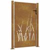 vidaXL Gartentor 100x150 cm Cortenstahl Gras-Design