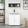 vidaXL Badezimmerschrank-Set TULUM Hochglanz Wei&szlig; 60 x 34 x 63 cm