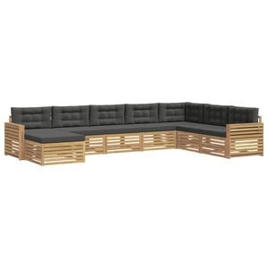 vidaXL Outdoor-Sofagarnitur 8 Stk. Wei&szlig; und Anthrazit