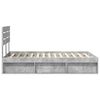 vidaXL Bettrahmen mit Kopfteil Beton 120 x 190 cm Massives Kiefernholz