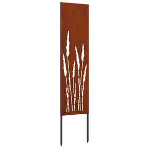 vidaXL Garten Sichtschutz-Leinwand Rostig 32 x 140 cm Wetterfeststahl