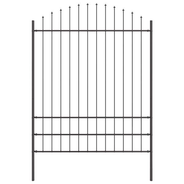 vidaXL Gartenzaun 7 pcs Grau 170 x 225 cm Pulverbeschichteter Stahl