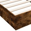 vidaXL Bettgestell ohne Matratze R&auml;uchereiche 75x190 cm Holzwerkstoff