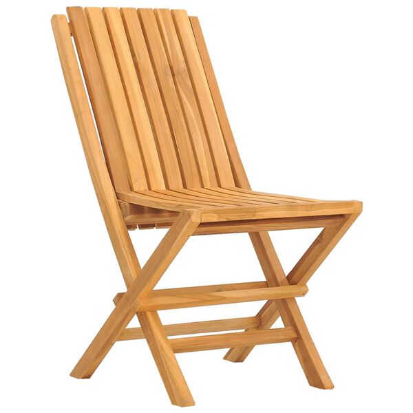 vidaXL Gartenstühle 4 Stk. Klappbar 47x47x89 cm Massivholz Teak