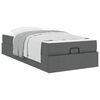 vidaXL Bettgestell mit Matratze mit Matratze 2 pcs Dunkelgrau Stoff