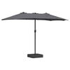 vidaXL Gartenparasol Anthrazit 385 x 209 x 244 cm Stoff