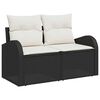 vidaXL Gartensofa-set 6 pcs Schwarz Poly-Rattan