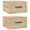 vidaXL Wand-Nachttische 2 Stk. Sonoma-Eiche 35x35x20 cm