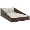 vidaXL Gartenbett Braun 110x200 cm Poly Rattan