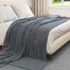 vidaXL &Uuml;berwurfdecke Dunkelgrau 240 x 270 cm Fleece
