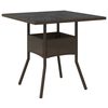 vidaXL 5-tlg. Garten-Essgruppe mit Kissen Braun Poly Rattan Glas