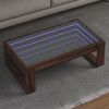 vidaXL Couchtisch mit Infinity-LED Braun Eichen-Optik 90x53x30 cm