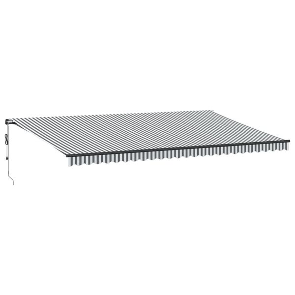 vidaXL Markise Automatisch Anthrazit und Wei&szlig; 600x350 cm