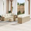 vidaXL Garten-Sofa-Set 11 pcs Beige Poly-Rattan