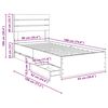 vidaXL Bettrahmen Sonoma-Eiche 90 x 200 cm Ingenieurs Holz