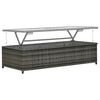 vidaXL 4-tlg. Garten-Lounge-Set mit Auflagen Poly Rattan Anthrazit