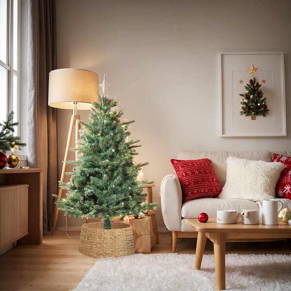 vidaXL Weihnachtsbaumkragen Braun 60 x 60 x 22 cm Wasserhyazinthe