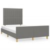 vidaXL Bettgestell ohne Matratze Dunkelgrau 120x190 cm Stoff