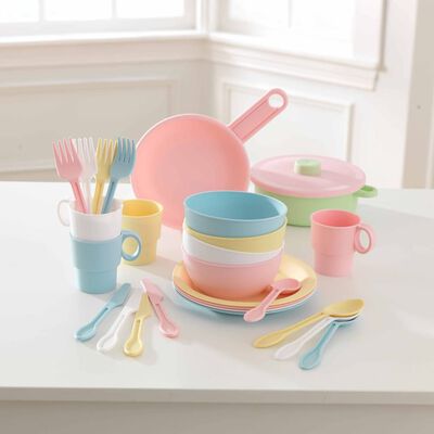 KidKraft Kinderküche Geschirr-Set Pastellfarben 63027