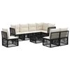vidaXL Gartensofa-set 9 stk. 8-Sitzer Schwarz Poly-Rattan