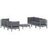 vidaXL 7-tlg. Garten-Lounge-Set mit Anthrazit Kissen Kiefernholz