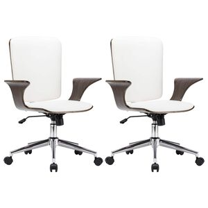 vidaXL Dreh B&uuml;rost&uuml;hle 2 stk. Kunstleder 69 x 61 x 104 cm