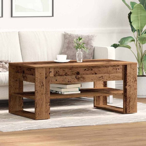 vidaXL Couchtisch Altholz 102 x 55 x 45 cm Holzwerkstoff
