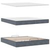 vidaXL Ottoman-Bett mit Matratzen & LEDs Dunkelgrau 200x200 cm Samt