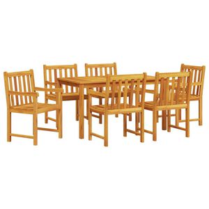 vidaXL Garten Essgruppe 7 pcs Braun Massivholz Akazie
