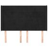 vidaXL Kopfteil mit Ohren Schwarz 147x16x118/128 cm Samt