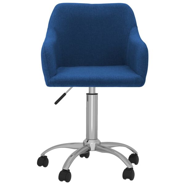 vidaXL Esszimmerst&uuml;hle 4 Stk. Drehbar Blau Stoff