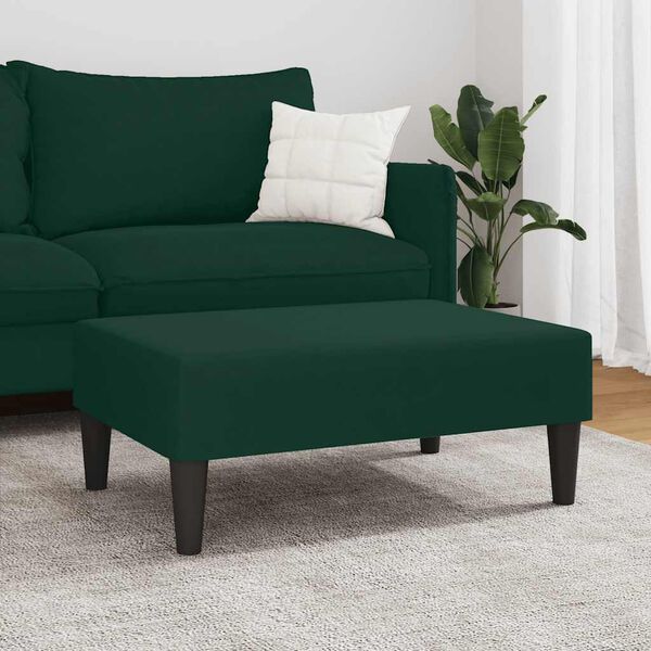 vidaXL Fu&szlig;hocker Dunkelgr&uuml;n 77x55x31 cm Samt