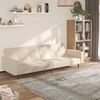 vidaXL Schlafsofa 2-Sitzer Creme Mikrofaser