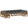 vidaXL Outdoor-Sofagarnitur 10 stk. Natur und Anthrazit