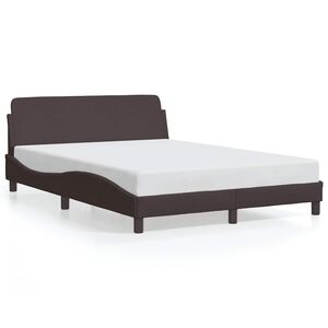 vidaXL Bettgestell "Dover" Dunkelbraun 140x200 cm Stoff