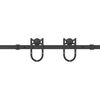 vidaXL Schiebet&uuml;rbeschlag-Set 400 cm Stahl Schwarz