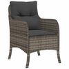 vidaXL Garten Essgruppe mit Kissen 5 pcs Grau Poly-Rattan