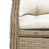 vidaXL 7-tlg. Garten-Essgruppe mit Kissen Beige Poly Rattan