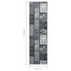 vidaXL Teppichl&auml;ufer BCF Grau mit Blockmuster 60x250 cm