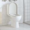 vidaXL Toilettensitz mit Absenkautomatik und Quick-Release Wei&szlig; Eckig