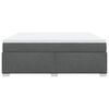 vidaXL Boxspringbett mit Matratze Dunkelgrau 180x200 cm Stoff