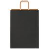 vidaXL Papiertragetaschen 250 Stk. mit Henkeln Schwarz 26x12x35 cm